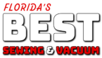 logo reading Florida's Best Sewing & Vacuum with red and white text