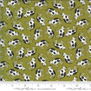 Moda Animal Crackers Cows on Green 5801 12