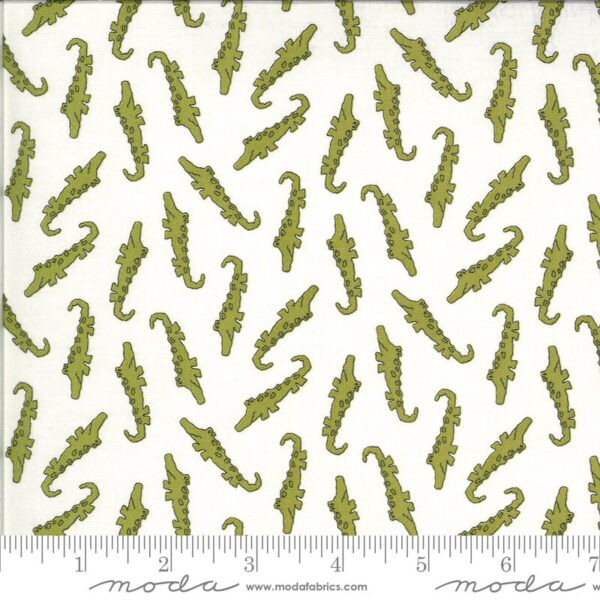 Moda Animal Crackers Alligators on Cream 5802 15