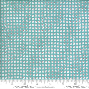 Moda Animal Crackers Squares on Blue 5808 13