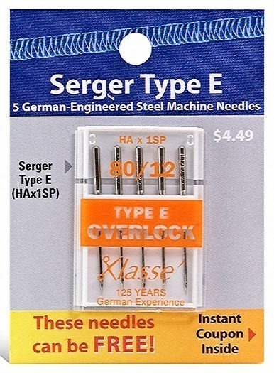 Serger Type E Needle 80/12