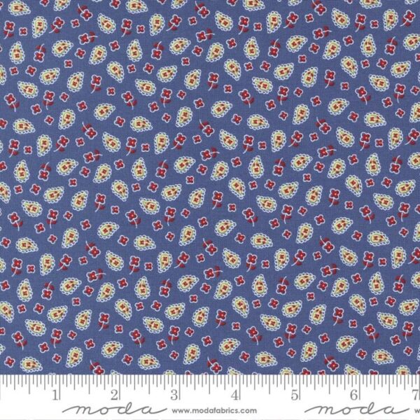 Moda Graze Clover Navy 55602 12