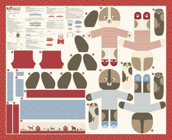 Moda Dog Daze Panel Multi 20846 11