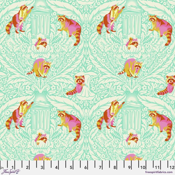 Free Spirit Tula Pink Tiny Beasts One Mans Trash - Glow PWTP181