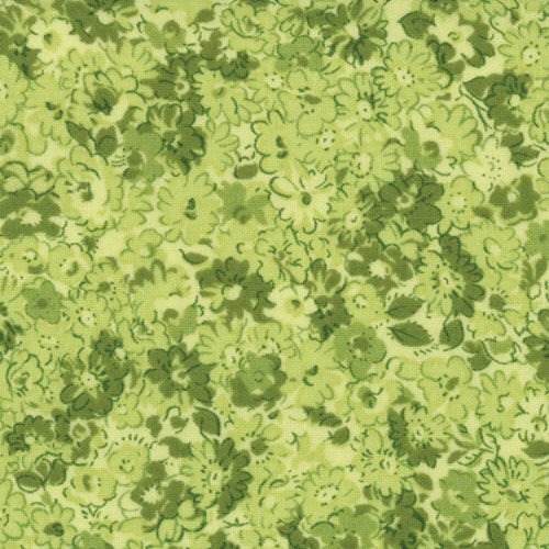 Moda Summer Breeze Ton Petal Green green floral on green