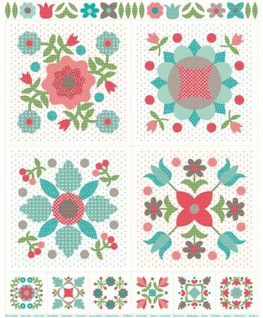 Flea Market Applique Panel Neutral