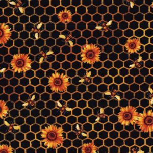 Foust Timeless Treasures Bees on Honeycomb 1866-4540