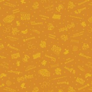 Benartex Shadow Words Gold