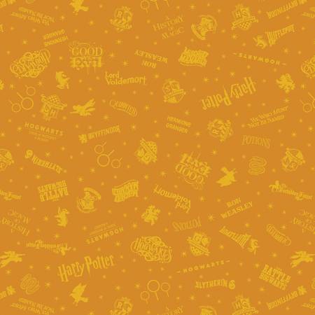 Benartex Shadow Words Gold