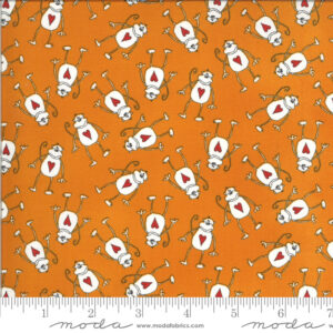 Moda Animal Crackers Monkeys Tangerine 5803 14