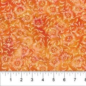 Banyan Batiks Pebbles and Daisies Tangerine 80852-56