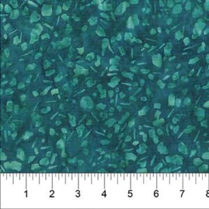 Banyan Batiks Pebbles and Daisies Dark Teal
