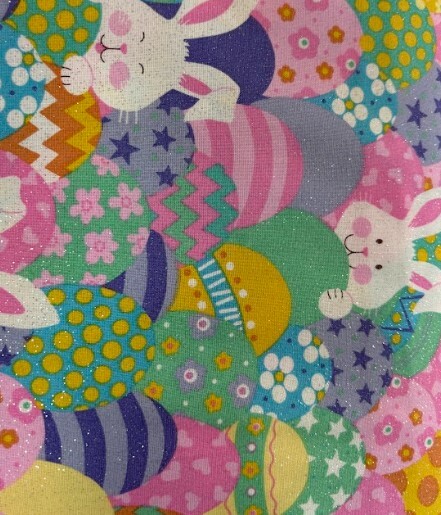 Foust Keepsake Bunnies and Eggs Glitter